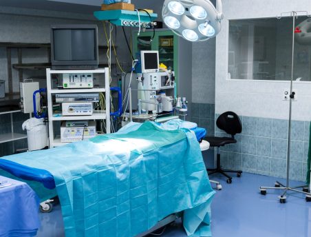 Interior view of operating room in hospital